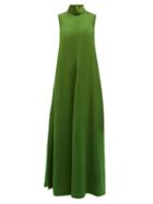 Matchesfashion.com Maison Rabih Kayrouz - High Neck Bias Cut Sateen Dress - Womens - Green