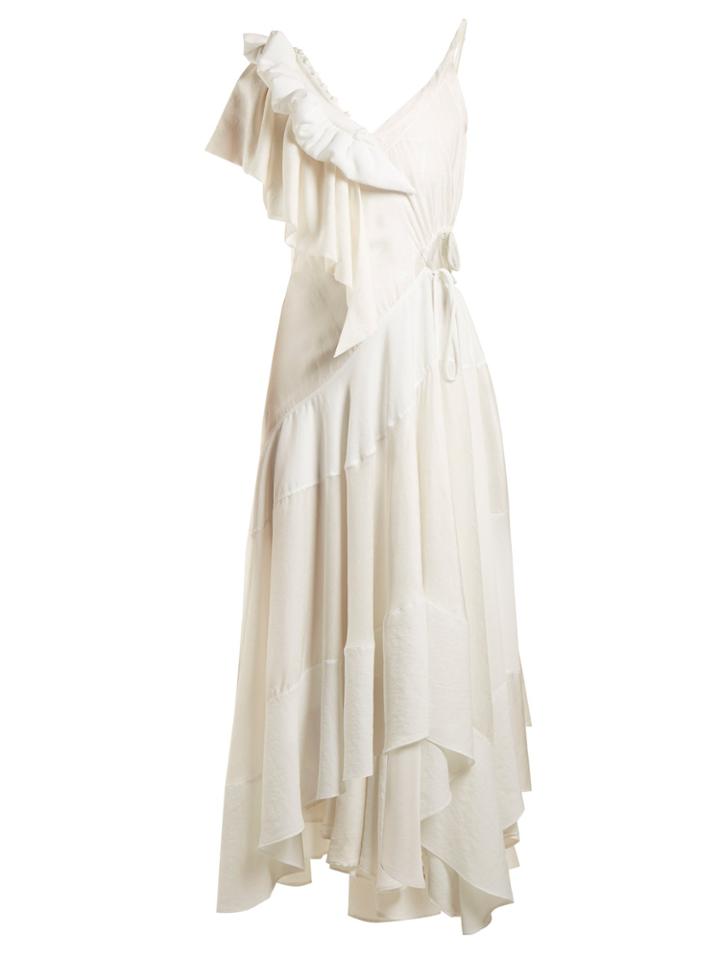 Loewe Ruffle-trimmed Asymmetric Dress