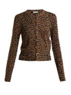 Balenciaga Leopard Jacquard Cropped Cardigan