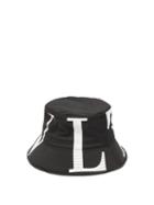 Matchesfashion.com Valentino - Vltn Print Nylon Bucket Hat - Mens - Black