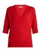 Matchesfashion.com Bottega Veneta - V Neck Cashmere Sweater - Womens - Red