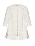 Moncler Elea Floral-brocade Tiered Coat
