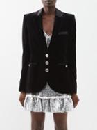 Paco Rabanne - Cotton-velvet Jacket - Womens - Black