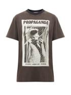 Matchesfashion.com Acne Studios - Erice Propaganda Magazine-print Cotton T-shirt - Womens - Black