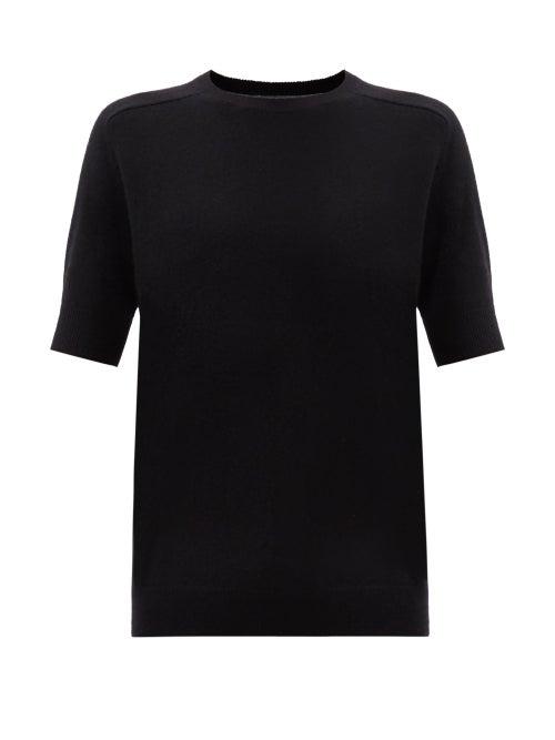 Matchesfashion.com Lisa Yang - Kenza Cashmere Short-sleeved Sweater - Womens - Black