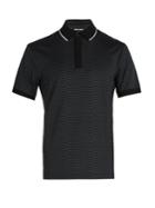 Giorgio Armani Zigzag-print Polo Shirt
