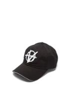 Vetements - Anarchy Logo-embroidered Cotton-twill Cap - Mens - Black