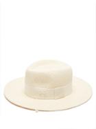 Matchesfashion.com Ruslan Baginskiy - Faux-pearl Embellished Straw Hat - Womens - White