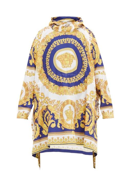 Matchesfashion.com Versace - Baroque Print Technical Poncho - Mens - Gold Multi