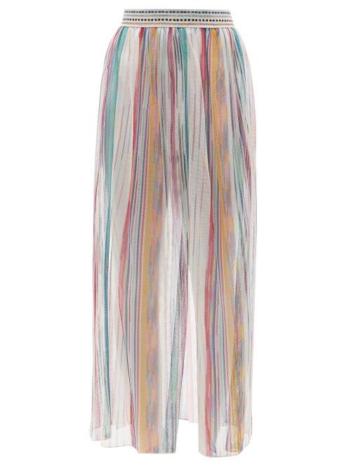 Ladies Beachwear Missoni Mare - Striped Knit Maxi Skirt - Womens - Multi Stripe
