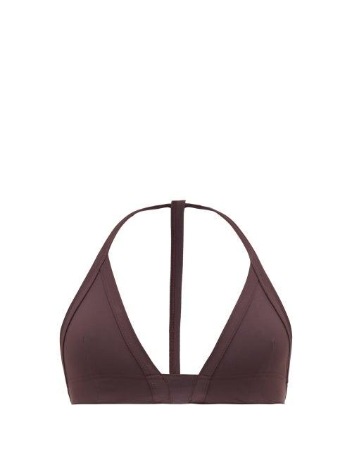 Matchesfashion.com Rick Owens - Halterneck Bikini Top - Womens - Burgundy