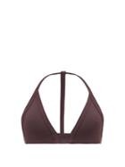 Matchesfashion.com Rick Owens - Halterneck Bikini Top - Womens - Burgundy