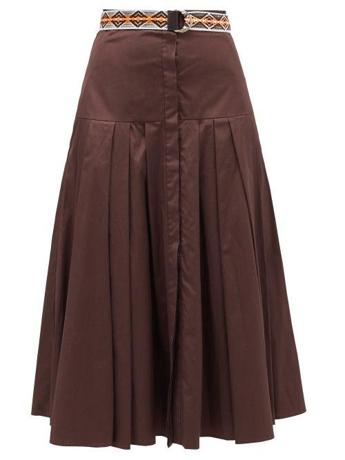 Matchesfashion.com Max Mara Studio - Erica Skirt - Womens - Brown