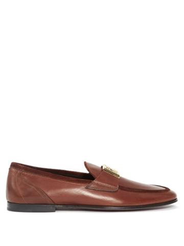 Dolce & Gabbana - D & G Leather Loafers - Mens - Brown