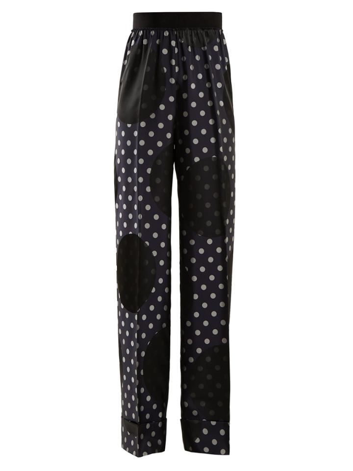 Maison Margiela High-rise Polka-dot Print Trousers