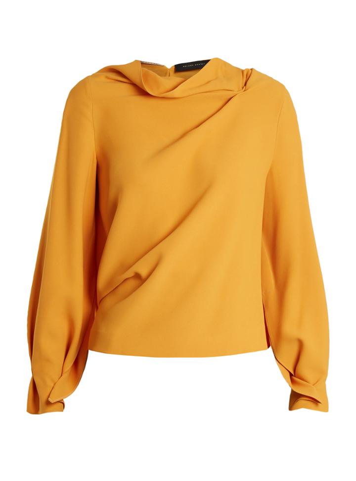 Roland Mouret Leyton Draped Crepe Top