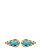Theodora Warre Turquoise, Cubic-zirconia & Gold-plated Earrings