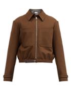 Matchesfashion.com Lemaire - Gathered Felted-wool Jacket - Mens - Brown