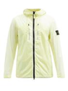 Matchesfashion.com Stone Island - Logo-patch Garment-dyed Shell Hooded Jacket - Mens - Yellow