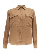 Matchesfashion.com Three Graces London - Willow Safari Linen Shirt - Womens - Khaki