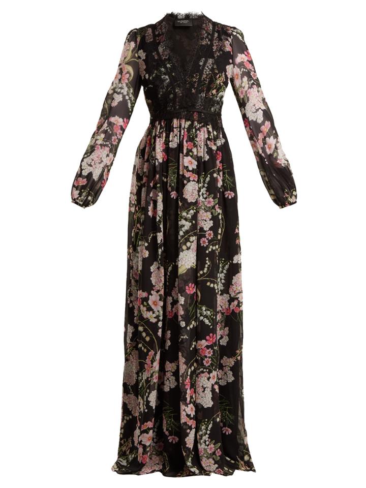 Giambattista Valli Lily Of The Valley-print Silk-georgette Gown
