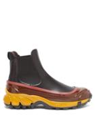 Matchesfashion.com Burberry - Logo-embossed Overshoe Leather Chelsea Boots - Mens - Black Multi