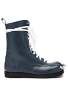 Matchesfashion.com Charles Jeffrey Loverboy - X Roker Lion Claw Leather Boots - Womens - Navy