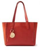See By Chlo - Tilda Logo-debossed Leather And Suede Tote Bag - Womens - Red