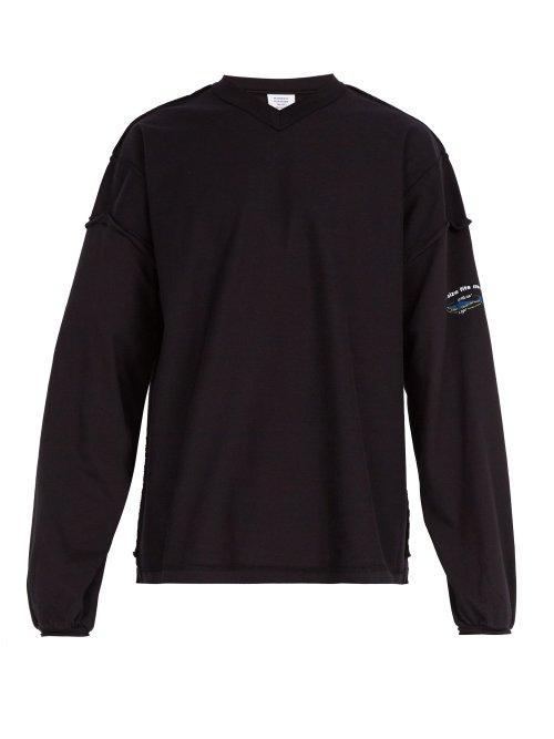 Matchesfashion.com Vetements - Inside Out Long Sleeve Cotton T Shirt - Mens - Black