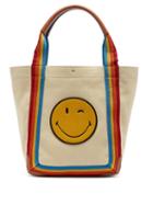 Matchesfashion.com Anya Hindmarch - Wink Pont Canvas Tote Bag - Womens - Beige Multi