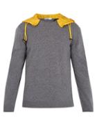 Matchesfashion.com Valentino - Detachable Hood Wool Sweater - Mens - Grey