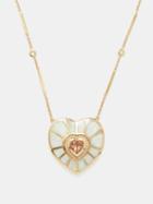 Jacquie Aiche - Diamond, Opal, Morganite & 14kt Gold Necklace - Womens - Blue Multi