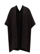 Raey - Responsible Cashmere Whip-stitch Blanket Cape - Womens - Black