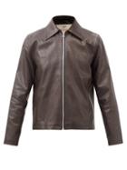 Sfr - Truth Faux-leather Jacket - Mens - Dark Brown