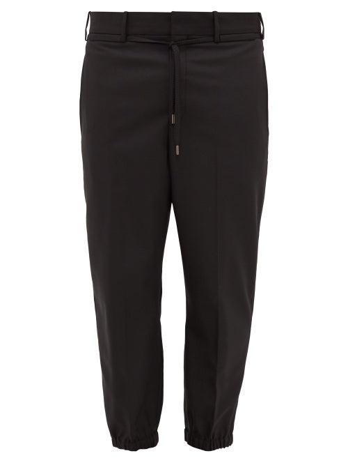 Matchesfashion.com Neil Barrett - Drawstring-waist Crpe Trousers - Mens - Black