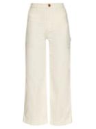 Matchesfashion.com Bliss And Mischief - Painter High Waisted Flared Jeans - Womens - Ivory