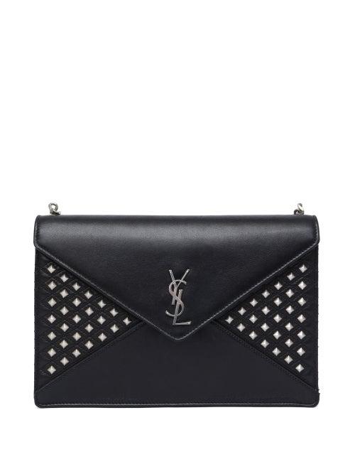 Saint Laurent - Gaby Studded Leather Shoulder Bag - Womens - Black