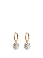 Matchesfashion.com Theodora Warre - Zircon & 18kt Gold-plated Silver Hoop Earrings - Womens - Crystal