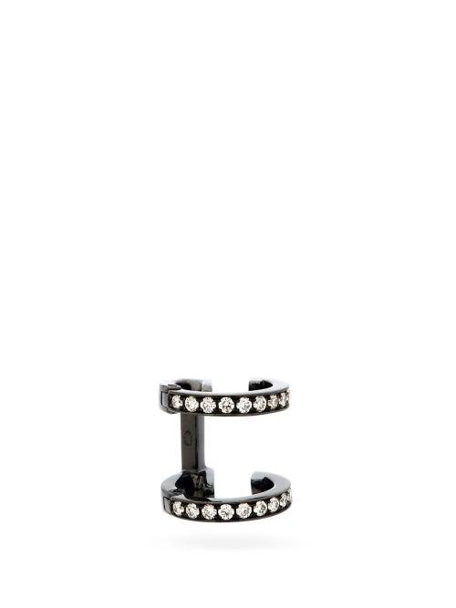 Matchesfashion.com Repossi - Berbre Diamond & 18kt Black-gold Ear Cuff - Womens - Black Gold