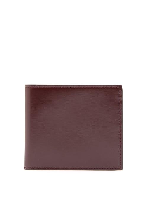 Matchesfashion.com Smythson - Leather Bi Fold Wallet - Mens - Burgundy