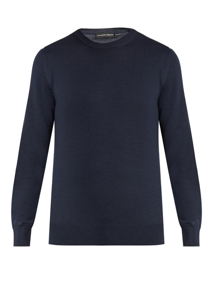 Alexander Mcqueen Shoulder-panel Crew-neck Sweater