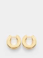 All Blues - 18kt Gold-plated Sterling-silver Hoop Earrings - Womens - Yellow Gold