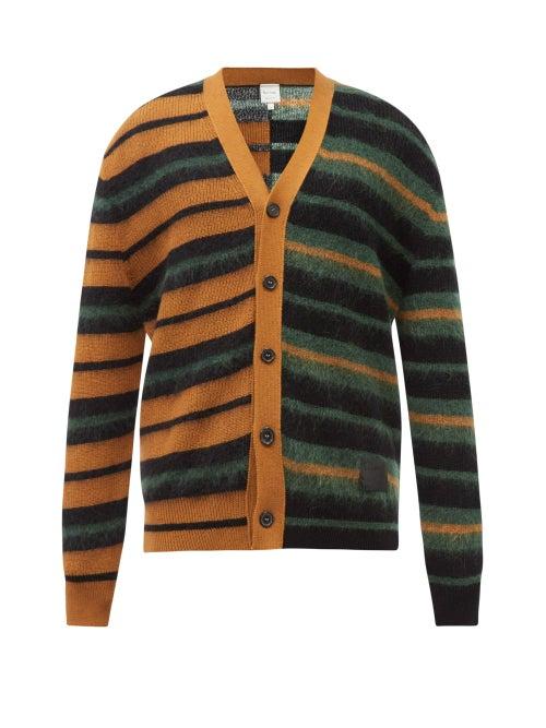 Paul Smith - Striped Wool-blend Cardigan - Mens - Yellow Multi