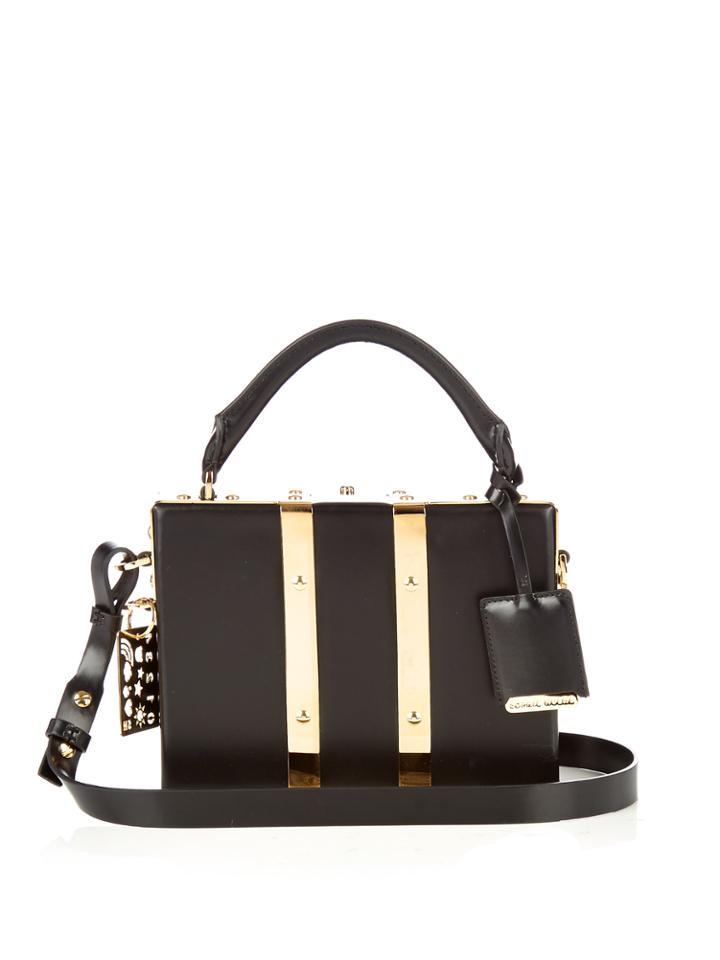 Sophie Hulme Mini Albany Leather Box Bag