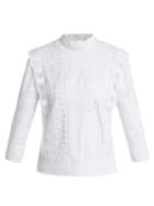 Matchesfashion.com Sea - Ila Crochet Lace Embroidered Cotton Blouse - Womens - Cream