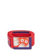 Matchesfashion.com Etro - Floral Printed Ribbed Cotton Tie Belt - Womens - Red
