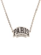 Balenciaga - Paris Logo Necklace - Womens - Silver