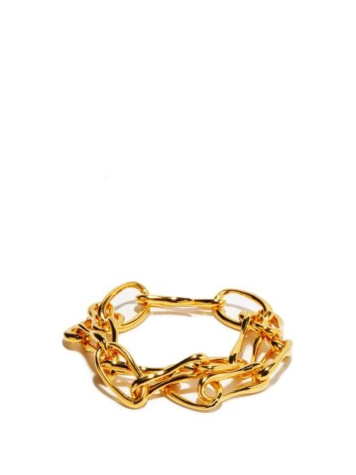 Matchesfashion.com Sophie Buhai - Roman Double Chain-link 18kt Gold-plated Bracelet - Womens - Gold