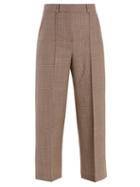 Matchesfashion.com Racil - Warwick Hound's Tooth Wool Cropped Trousers - Womens - Brown Multi
