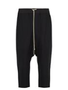 Rick Owens Dropped-crotch Twill Cropped Trousers
